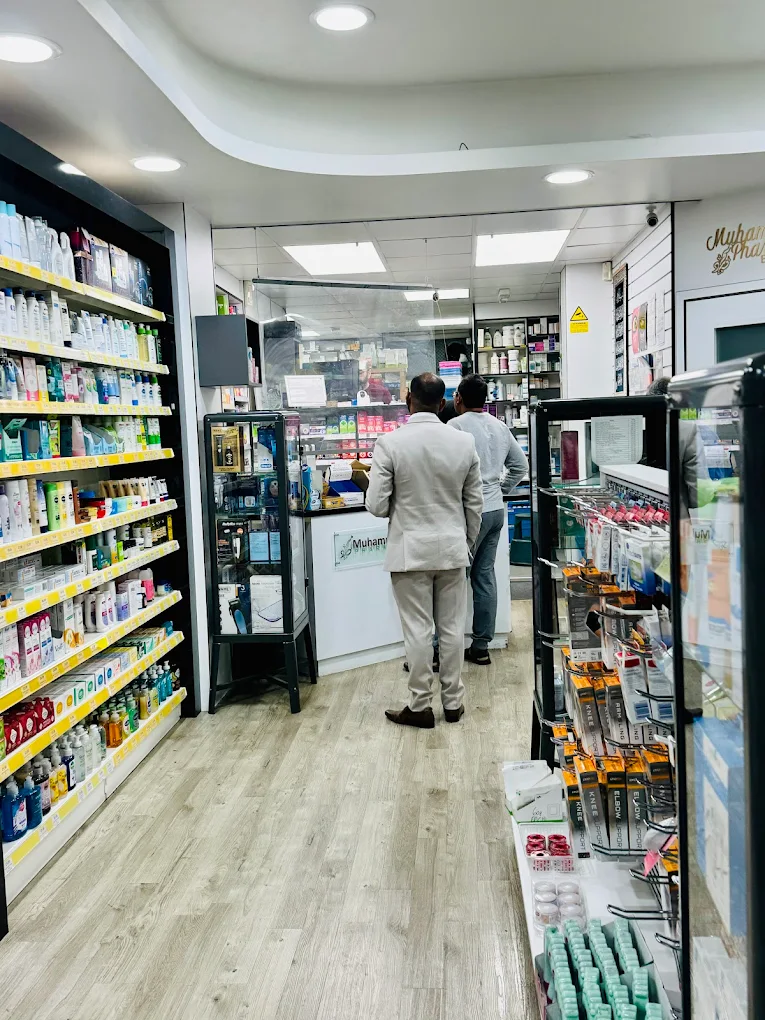 Customer service at pharmacy counter